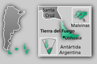 Mapa de Tierra del Fuego