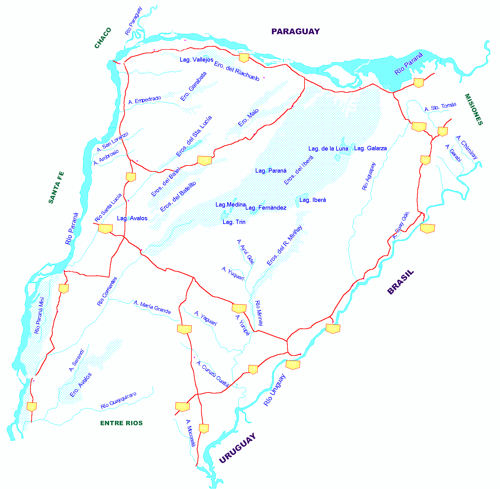 Mapa De Rutas De Corrientes