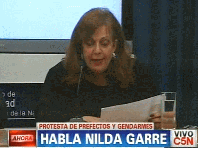 Nilda Garré Garré relevó a la cúpula de Prefectura y Gendarmería
