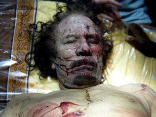 El cuerpo de Gadafy esta en un congelador de un Shopping