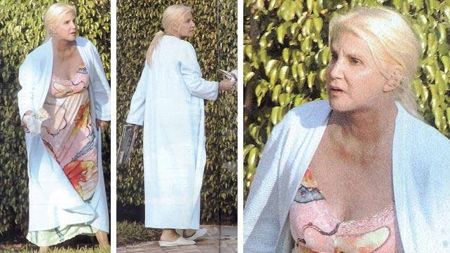 Susana Gim�nez en bata y en pantuflas en Miami