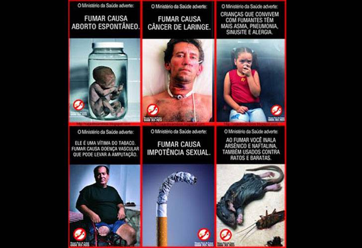 LAS IMAGENES QUE DEBERAN INCLUIRSE EN LOS PAQUETES DE CIGARRILLOS