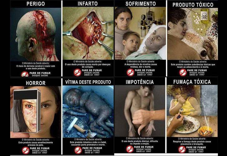 LAS IMAGENES QUE DEBERAN INCLUIRSE EN LOS PAQUETES DE CIGARRILLOS