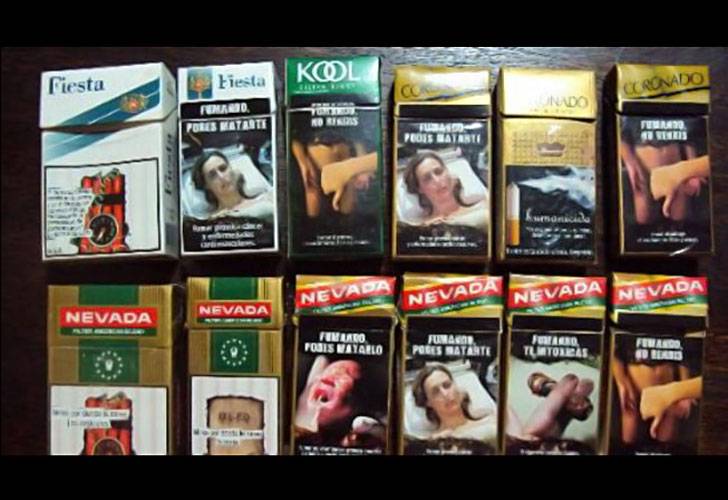LAS IMAGENES QUE DEBERAN INCLUIRSE EN LOS PAQUETES DE CIGARRILLOS