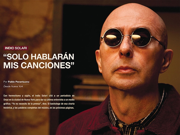 EL INDIO SOLARI DIO SU ULTIMO REPORTAJE