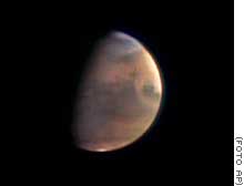 Esta es la imagen del planeta rojo desde una distancia de unos 5,4 millones de kil�metros.