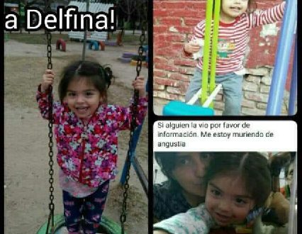 Buscan a Delfina, de 3 años