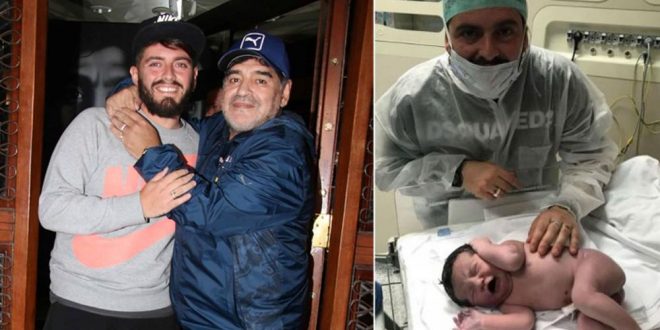 Maradona presentó al hijo de Diego Junior