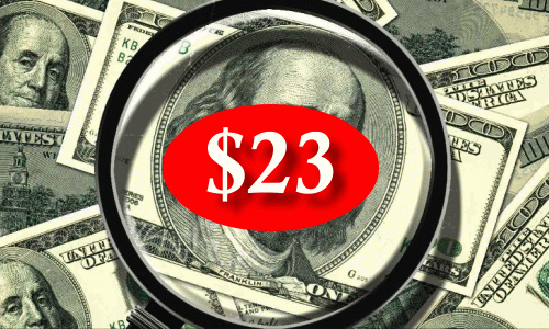 El dólar sube y perfora los $ 23