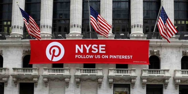 Pinterest debutó en la bolsa de Nueva York ysus acciones se dispararon casi 30%