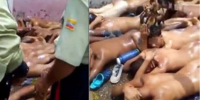 Venezuela : mandaron a desnudarse a presos y les pusieron comida para que unas aves comieran sobre ellos.