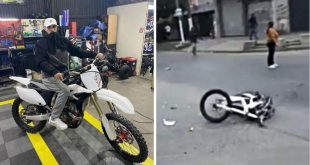El video del accidente que sufrió El Noba con su moto