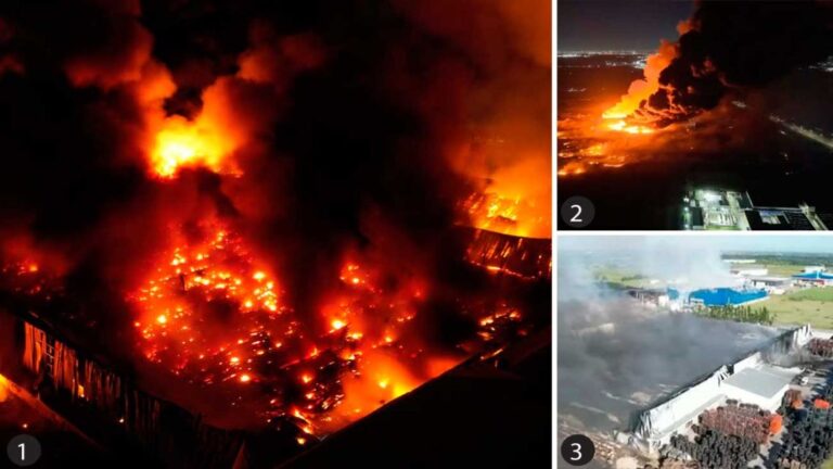 Alertan sobre posible fuga de gas en la empresa del devastador incendio