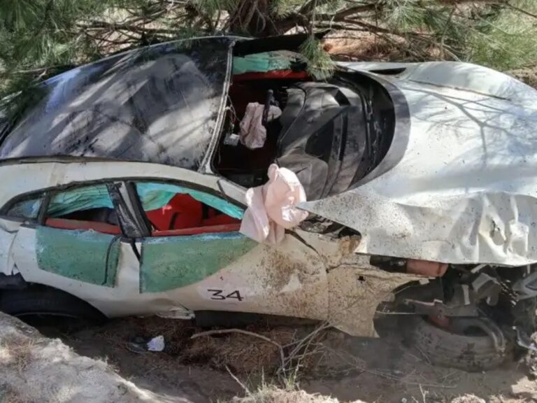 Deslizando a 200 km/h: Un piloto se estrella contra un árbol durante una exhibición