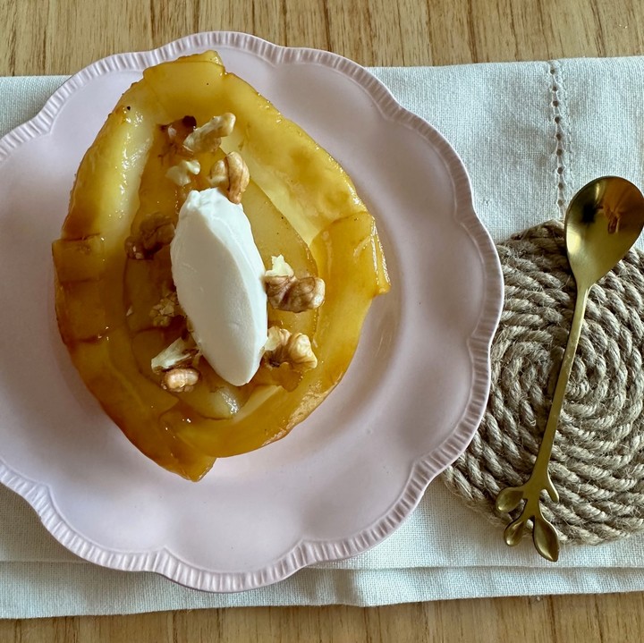 Postre rápido de peras
