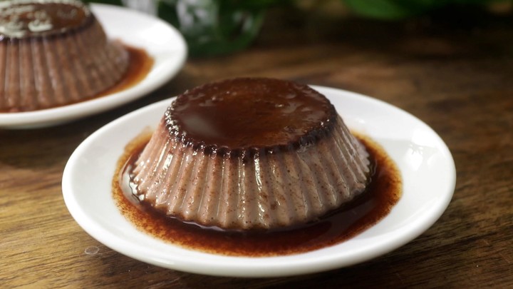 Flan de chocolate al microondas