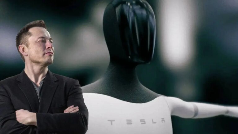 Optimus, el robot humanoide de Tesla, camina y salta con fluidez