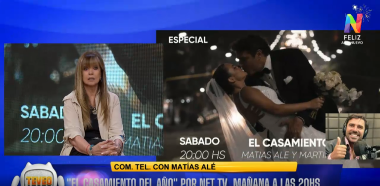 El gran ‘sí’ de Matías Alé y Martina Vignolo: La boda del año en exclusiva por NET TV
