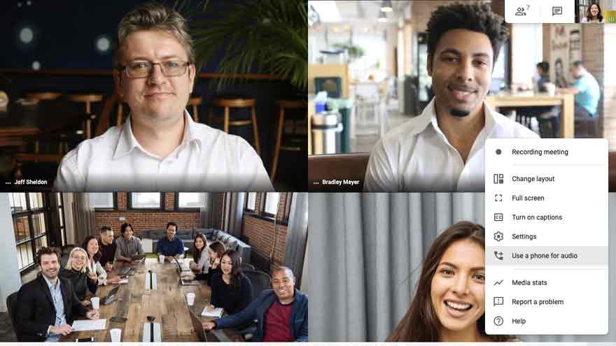 Funciones de Google Meet