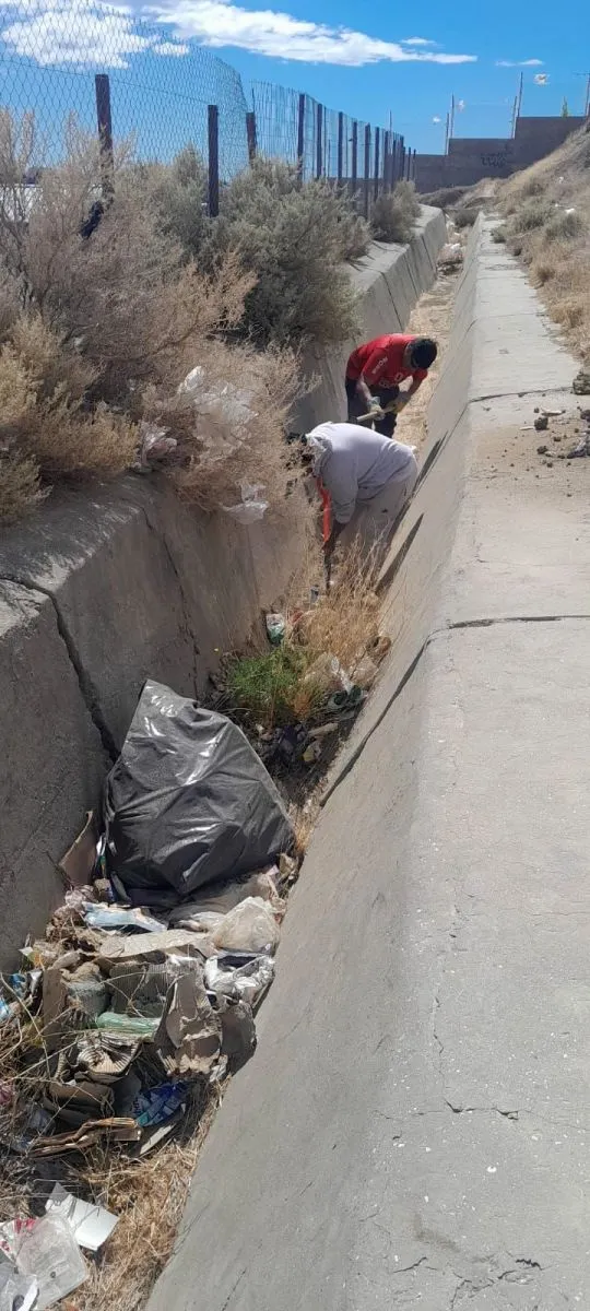 Trabajos de limpieza en barrio Saavedra
