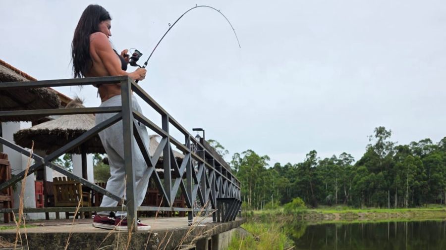 Pescando pacú en Cristal del Lago