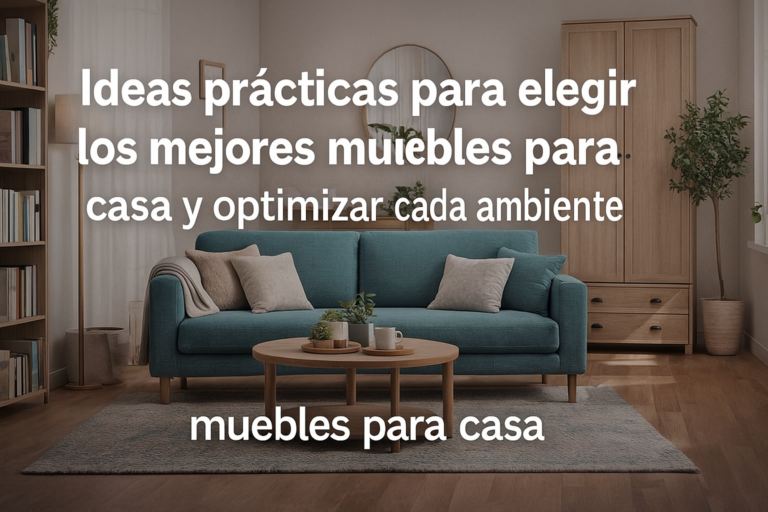 Ideas prácticas para elegir los mejores muebles para casa y optimizar cada ambiente