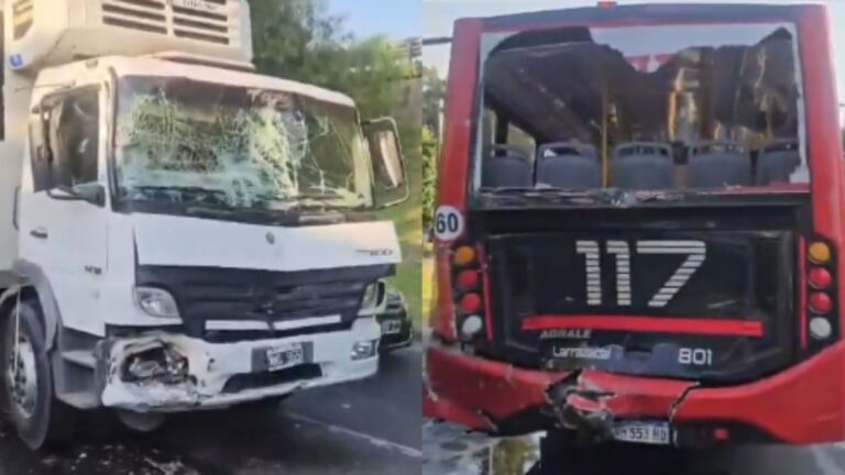 Accidente en Avenida General Paz: Camión y colectivo 117 chocan, 18 heridos