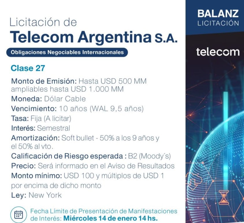 Nueva ON de Telecom
