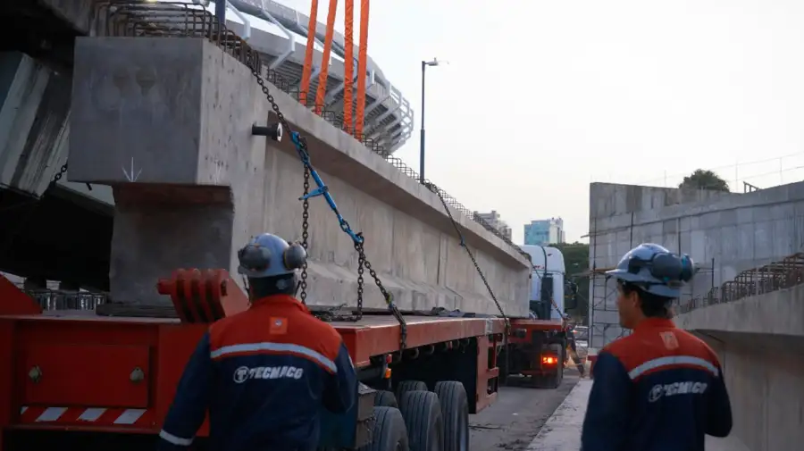 Progreso en la obra del Puente Labruna