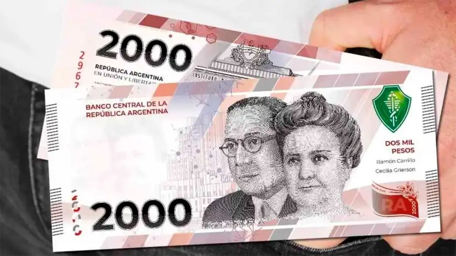 Billete de 2000 Pesos ARG