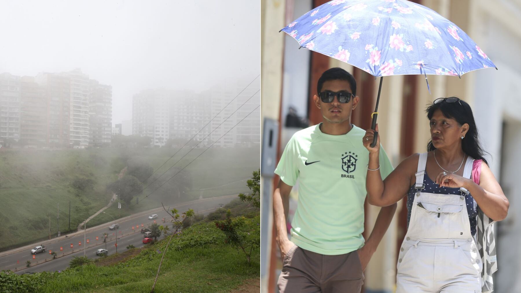 Avenida inundada en Lima