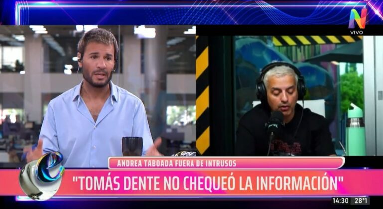 Tomás Dente defiende su anuncio sobre la salida de Andrea Taboada de ‘Intrusos’