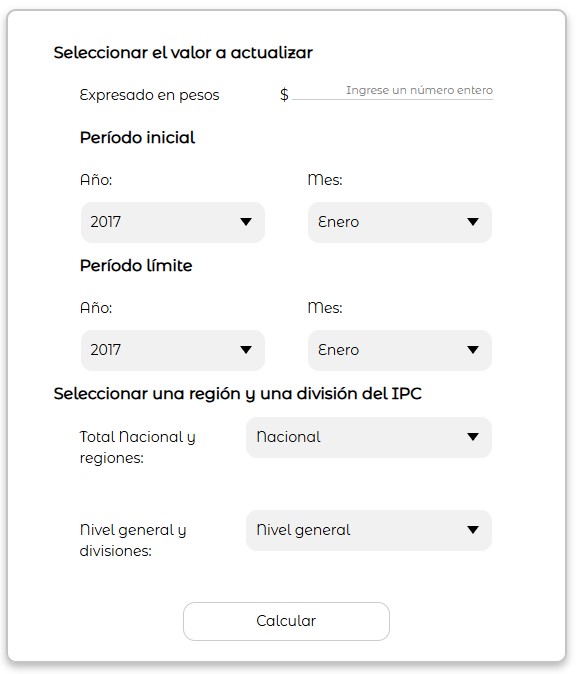 Calculadora de inflación