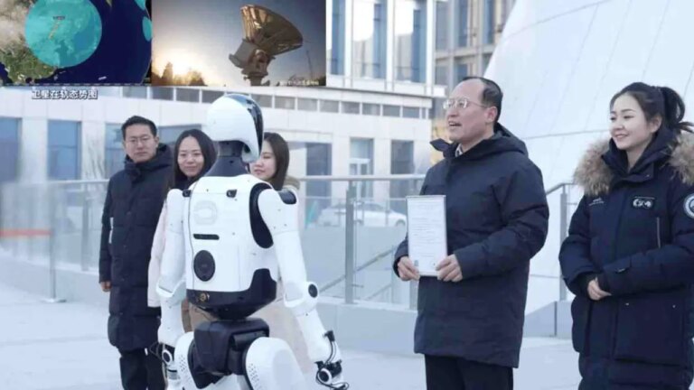 China logra conectar un robot humanoide a un satélite en órbita baja por primera vez