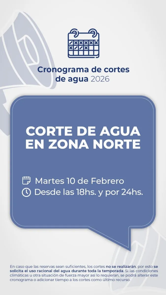 Corte de agua en Comodoro Rivadavia