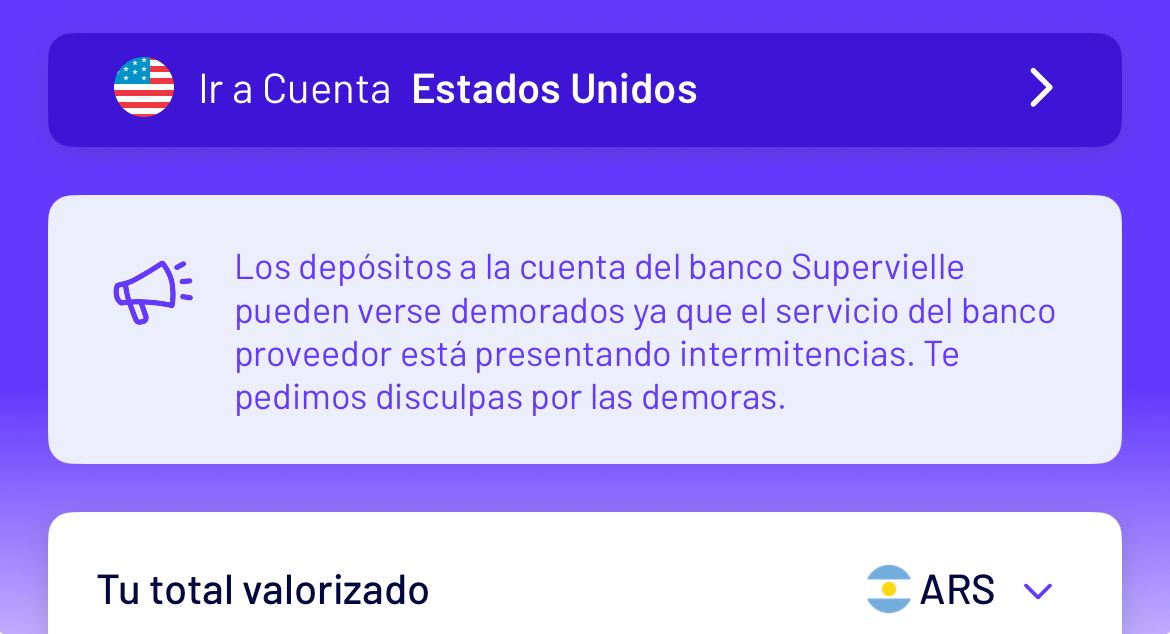 Broker Invertir Online fuera de servicio