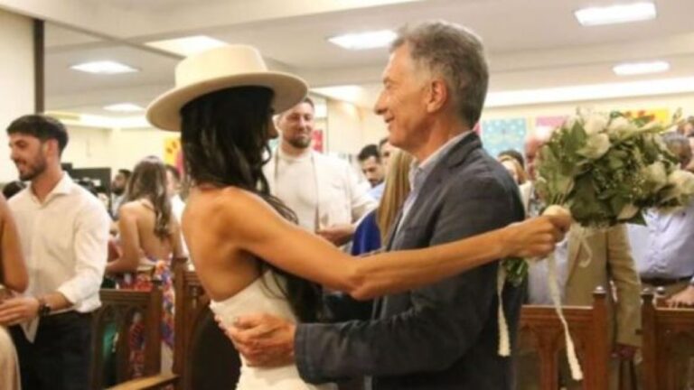 Mauricio Macri asiste a la boda de su sobrino y Emily Lucius