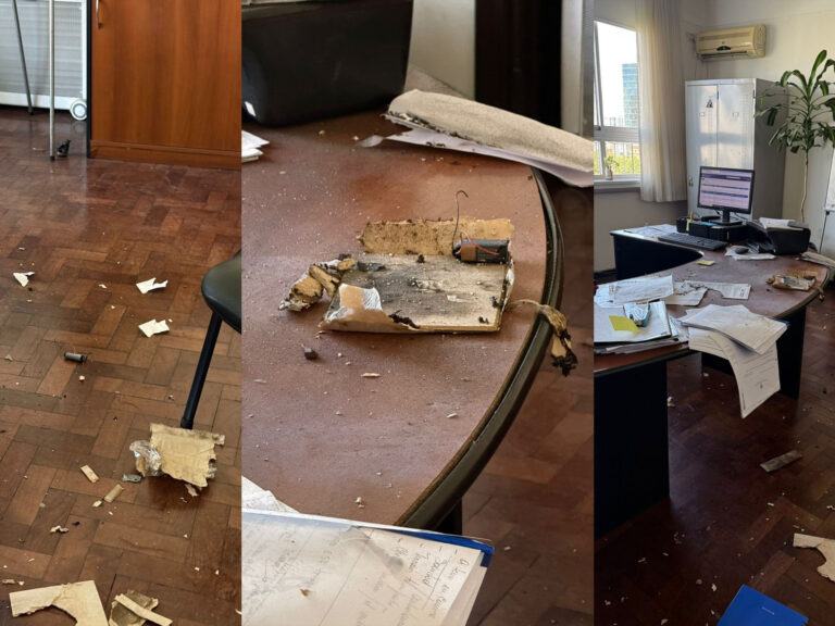 Imágenes del Paquete Bomba que Explotó en la Escuela de Gendarmería