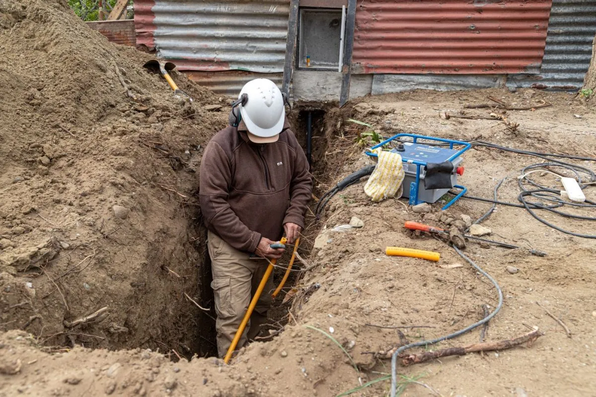 Obra de gas en Centenario
