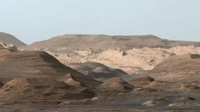 Region más alta del Monte Sharp en Marte.