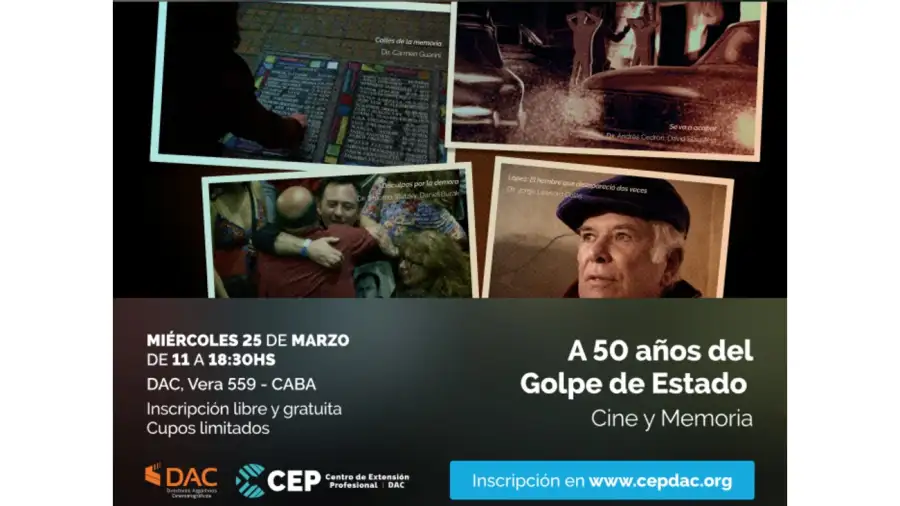 Jornada DocuDAC, Cine y Memoria a 50 años del Golpe