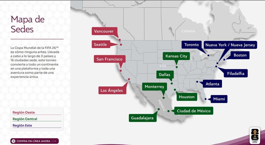 Ciudades del Mundial 2026