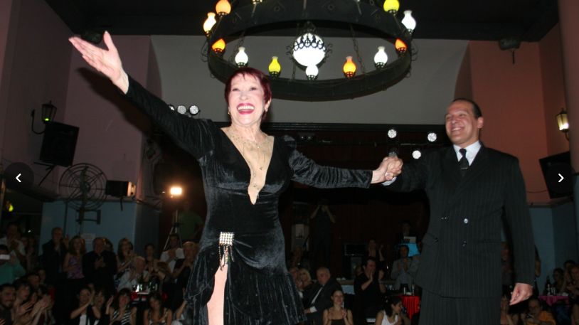 María Nieves en una exhibición