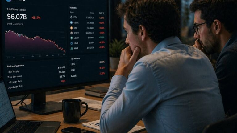 Criptomonedas: AAVE sufre una caída de $6,000 millones y genera preocupación en la Bolsa