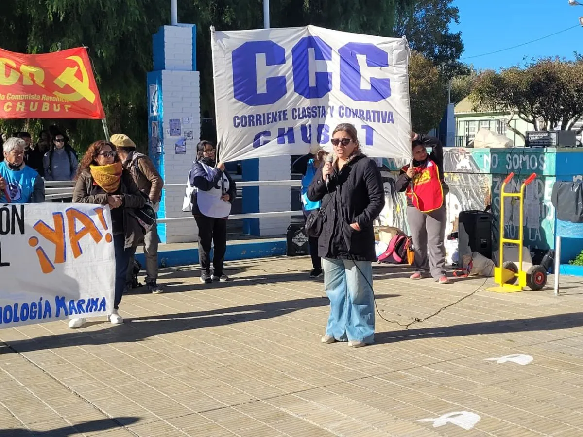 Protesta de docentes en Chubut