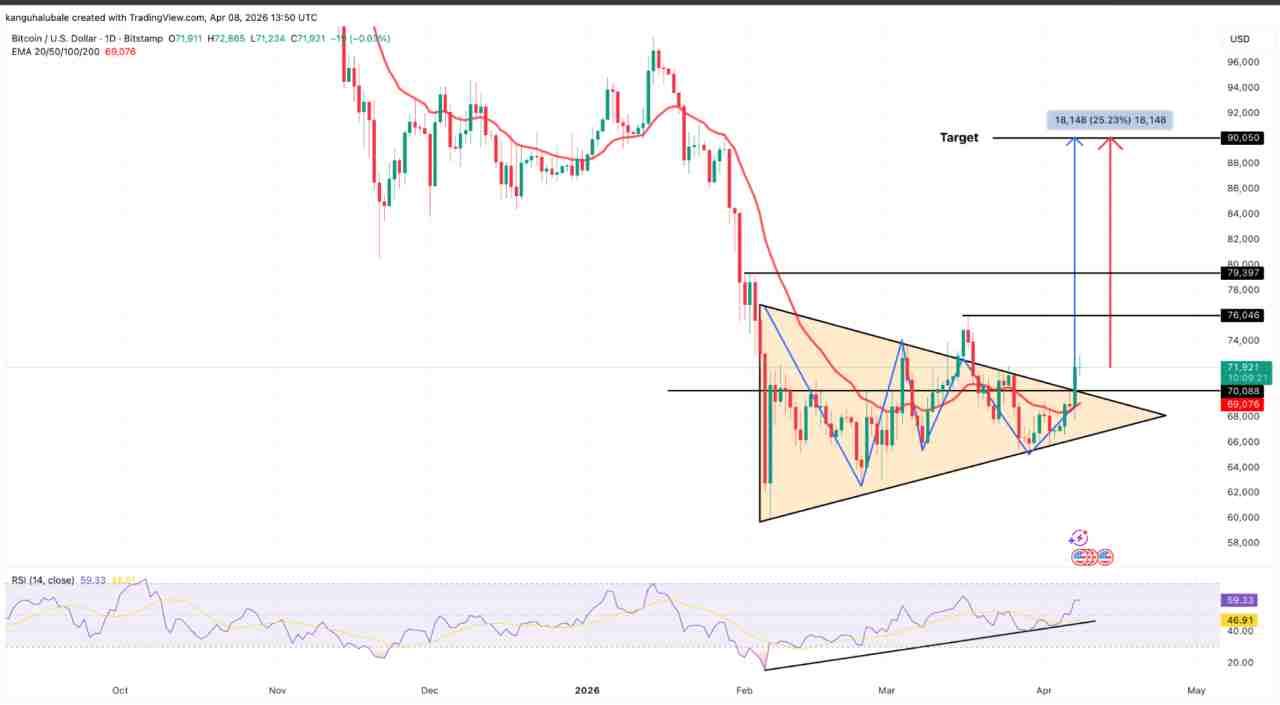 Evolución diaria del BTC