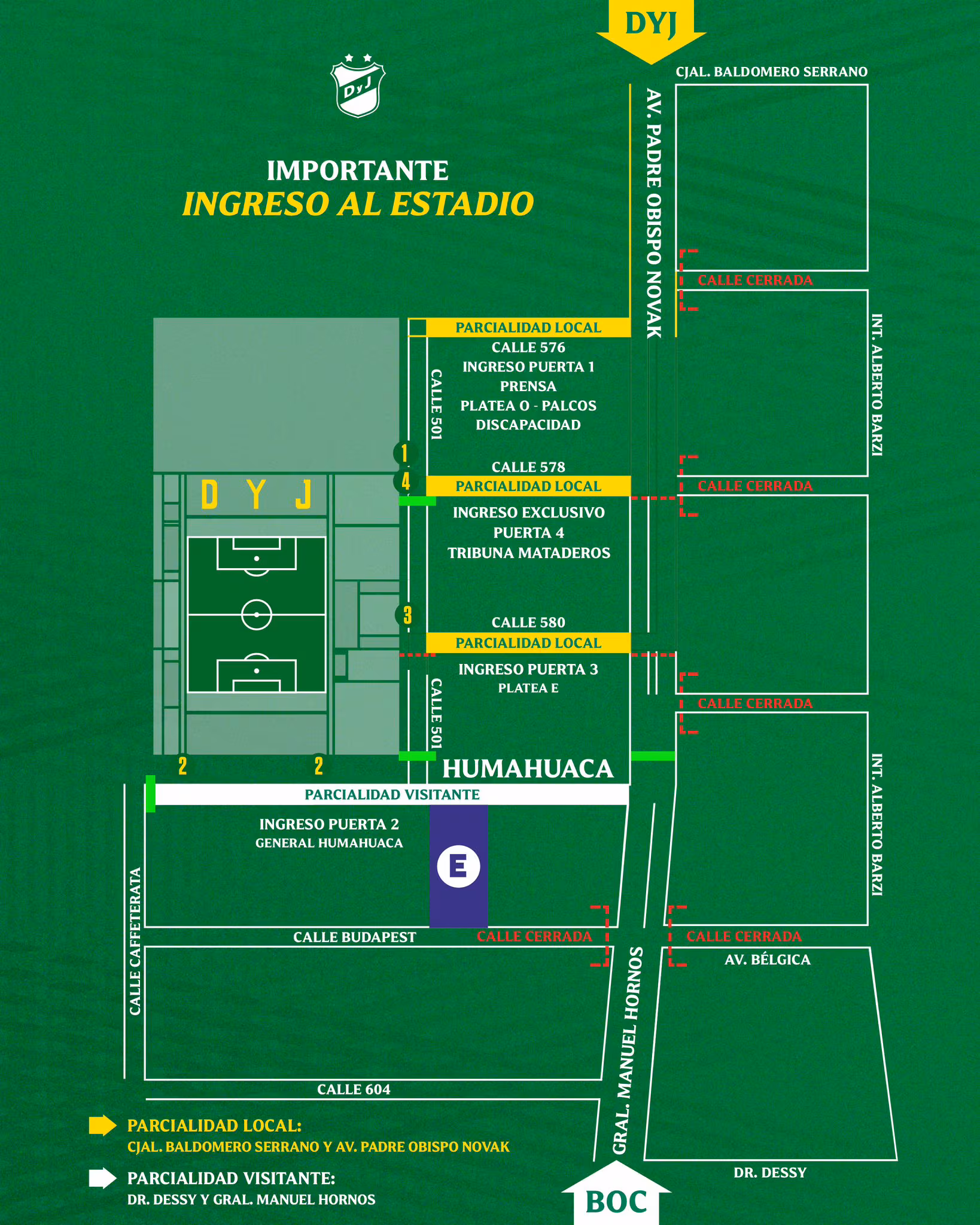 Mapa de acceso al estadio de Defensa y Justicia