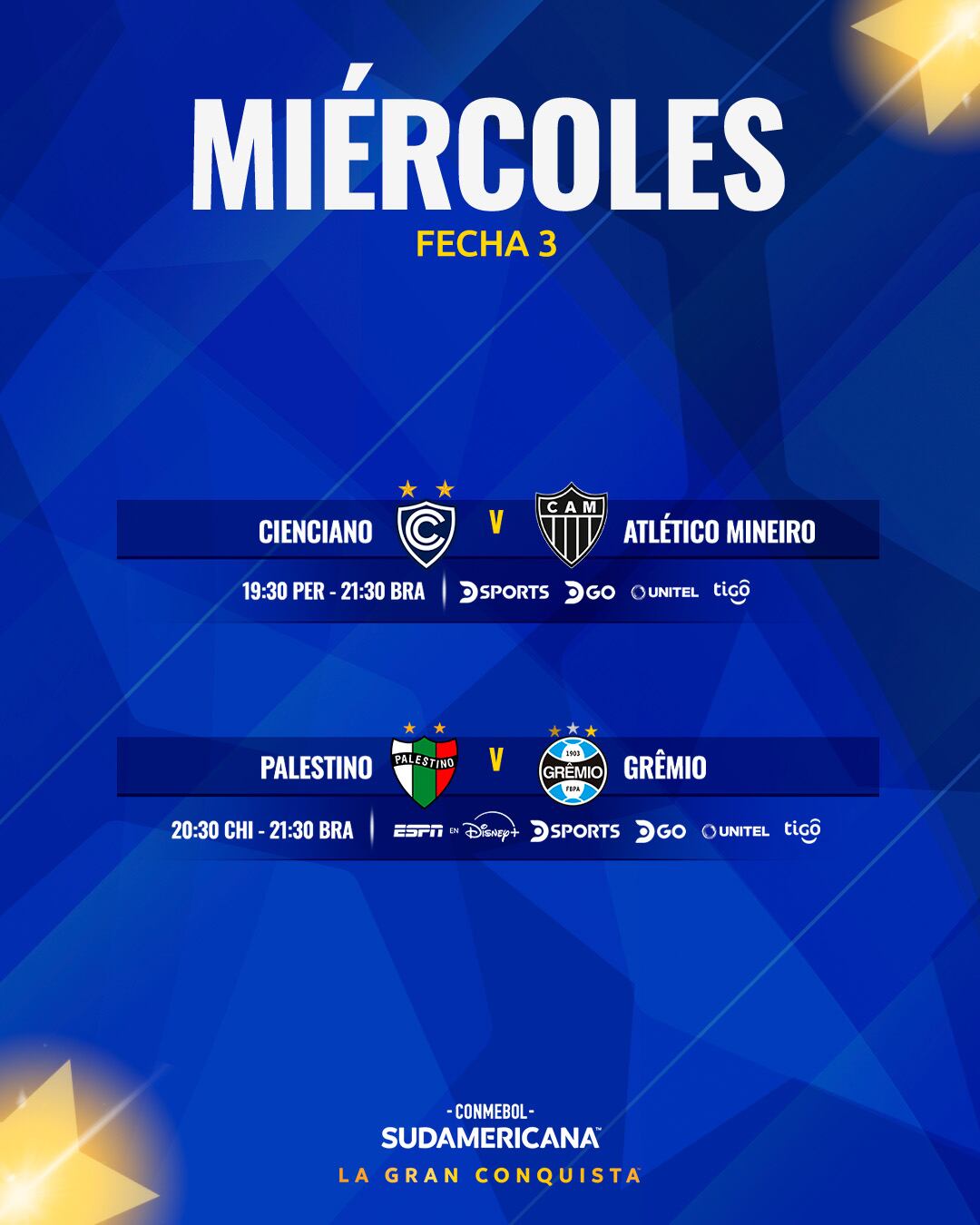 Partidos de la Copa Sudamericana 2026.