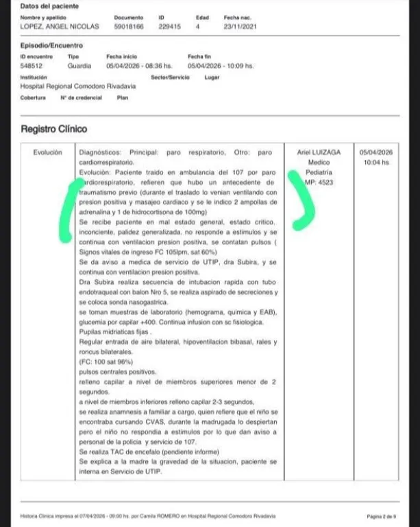 Ángel, el niño de Comodoro Rivadavia