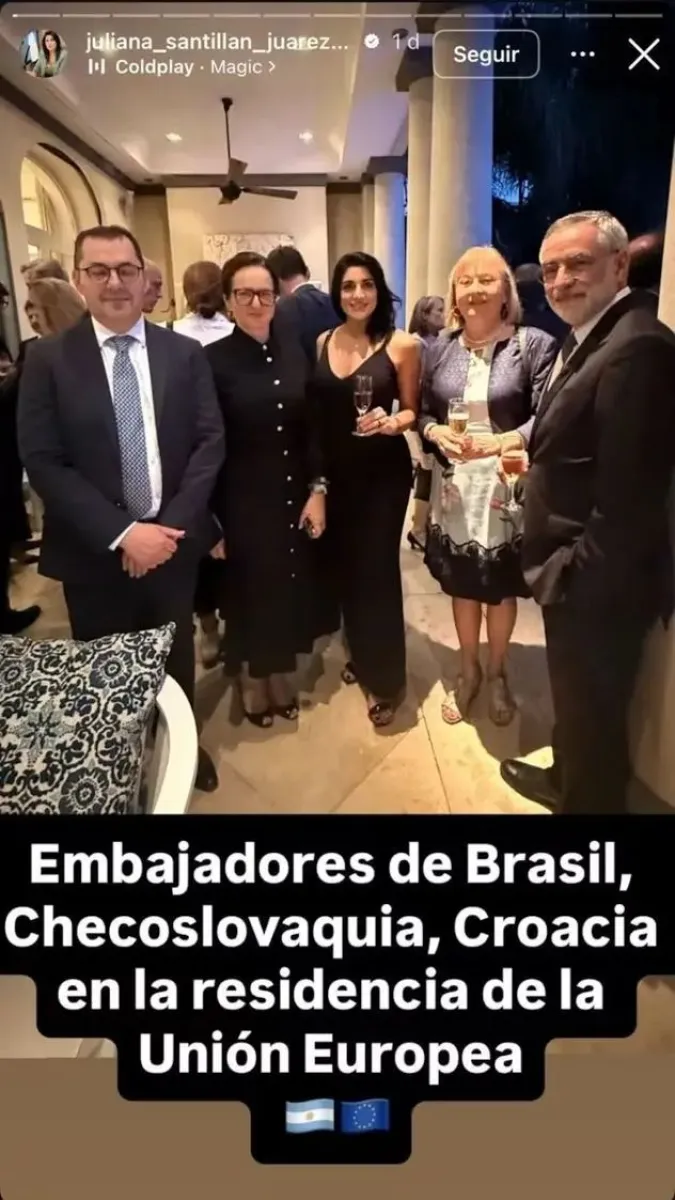 Juliana Santillán en evento diplomático